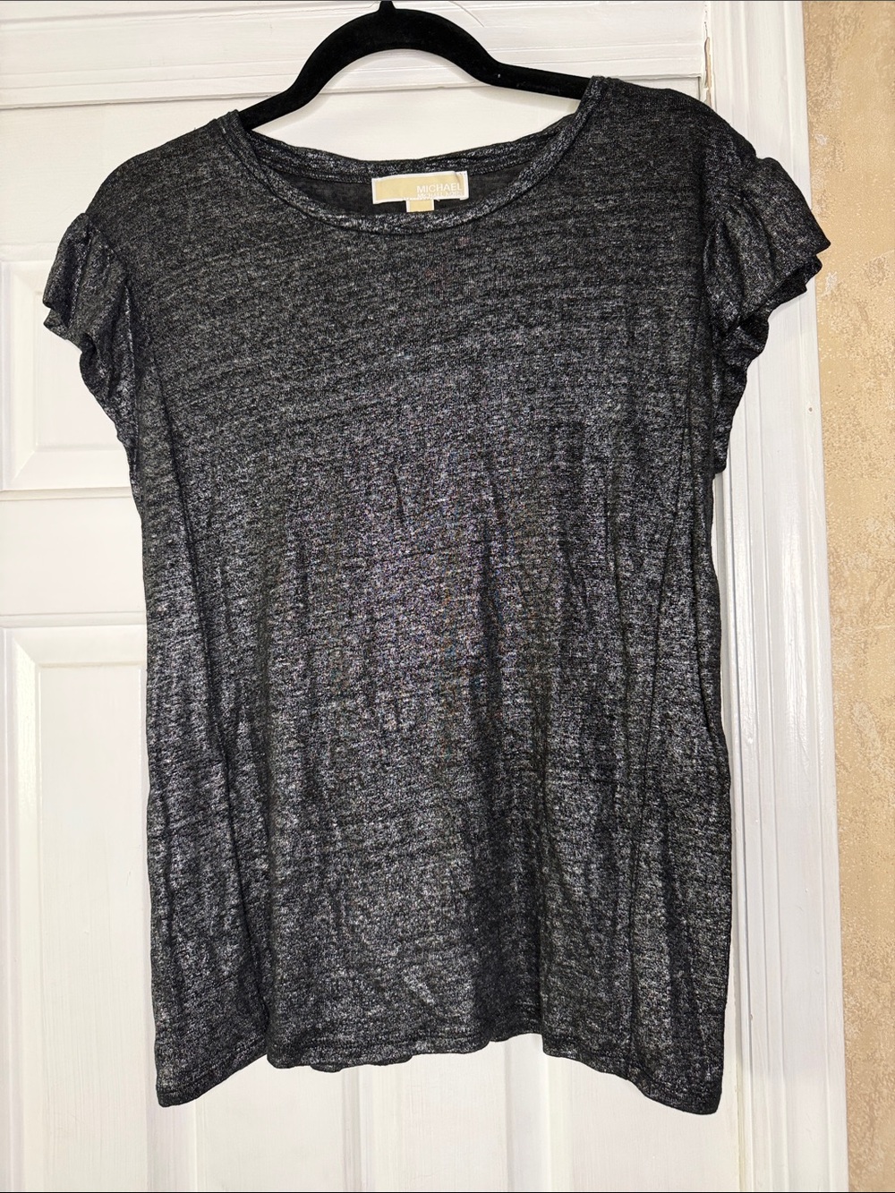 Michael Kors Heathered Charcoal Short Sleeve Tee